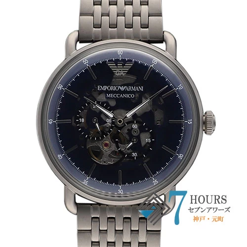 [107739] Emporio Armani Emporio Armani AR60024 Aviator Mechanico Blue Skeleton Dial SS Automatic Genuine Box Watch Male Male Gentleman [Unused Item]