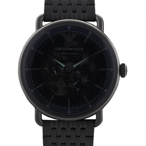 [107739] Emporio Armani Emporio Armani AR60024 Aviator Mechanico Blue Skeleton Dial SS Automatic Genuine Box Watch Male Male Gentleman [Unused Item]