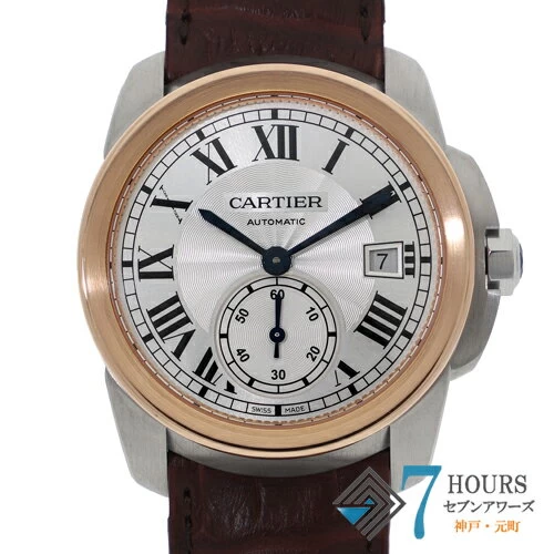 [117930] CARTIER Cartier W2CA0002 Calibre de Cartier Silver Dial PG/SS/Leather (Croco) Automatic Winding Our Original Box WATCH Male Male Gentleman
