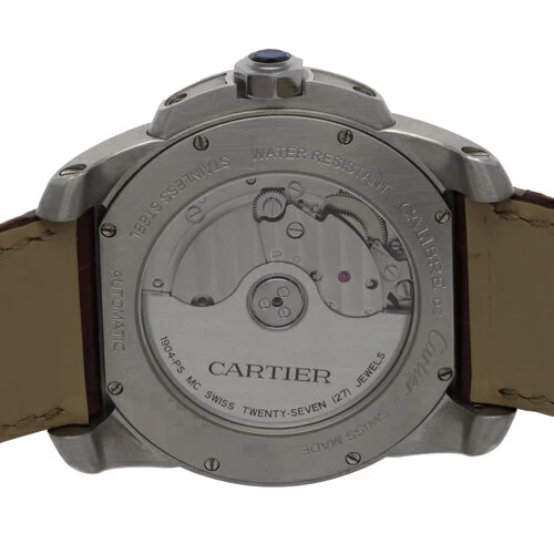 [117930] CARTIER Cartier W2CA0002 Calibre de Cartier Silver Dial PG/SS/Leather (Croco) Automatic Winding Our Original Box WATCH Male Male Gentleman