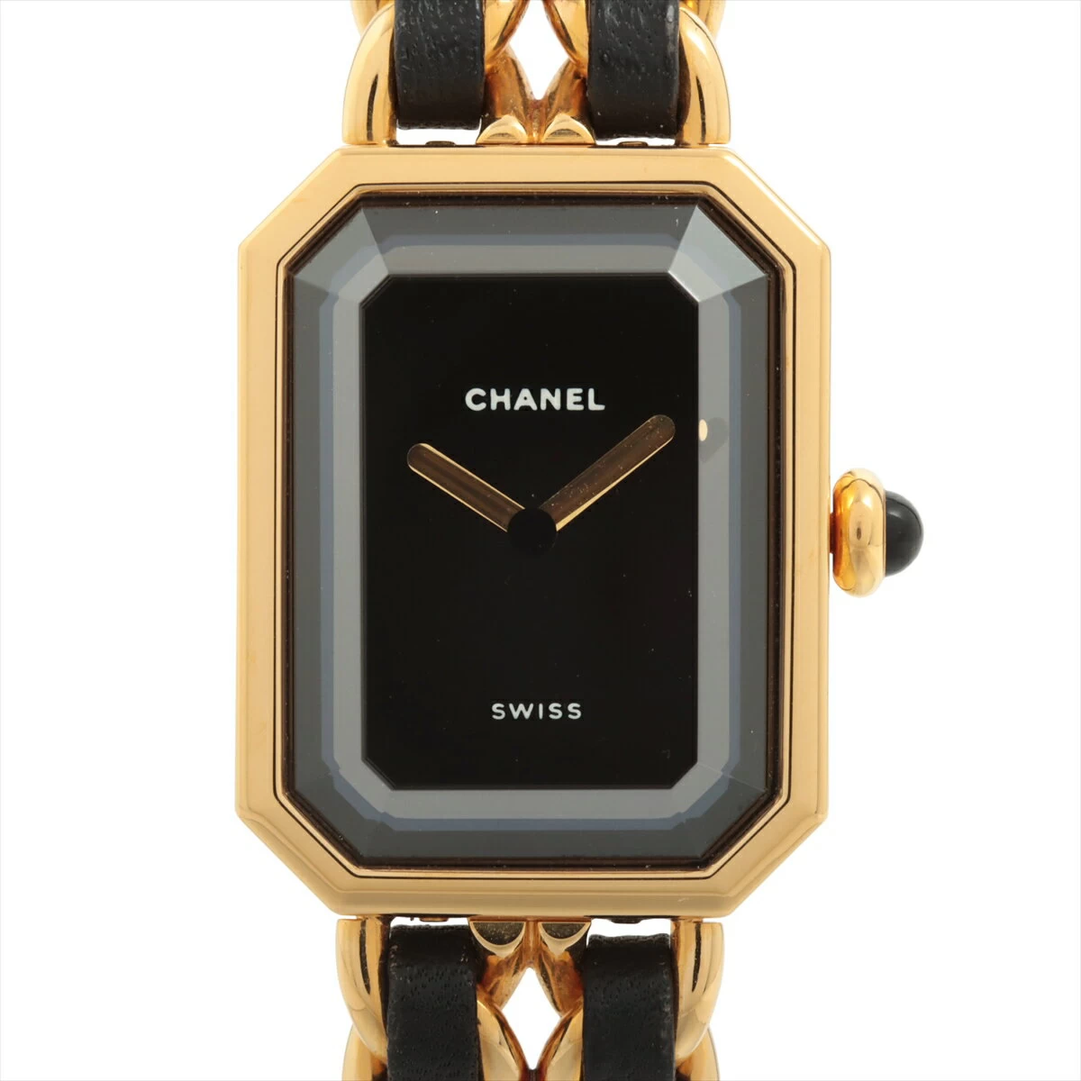 Chanel Premiere S GP x leather QZ black dial