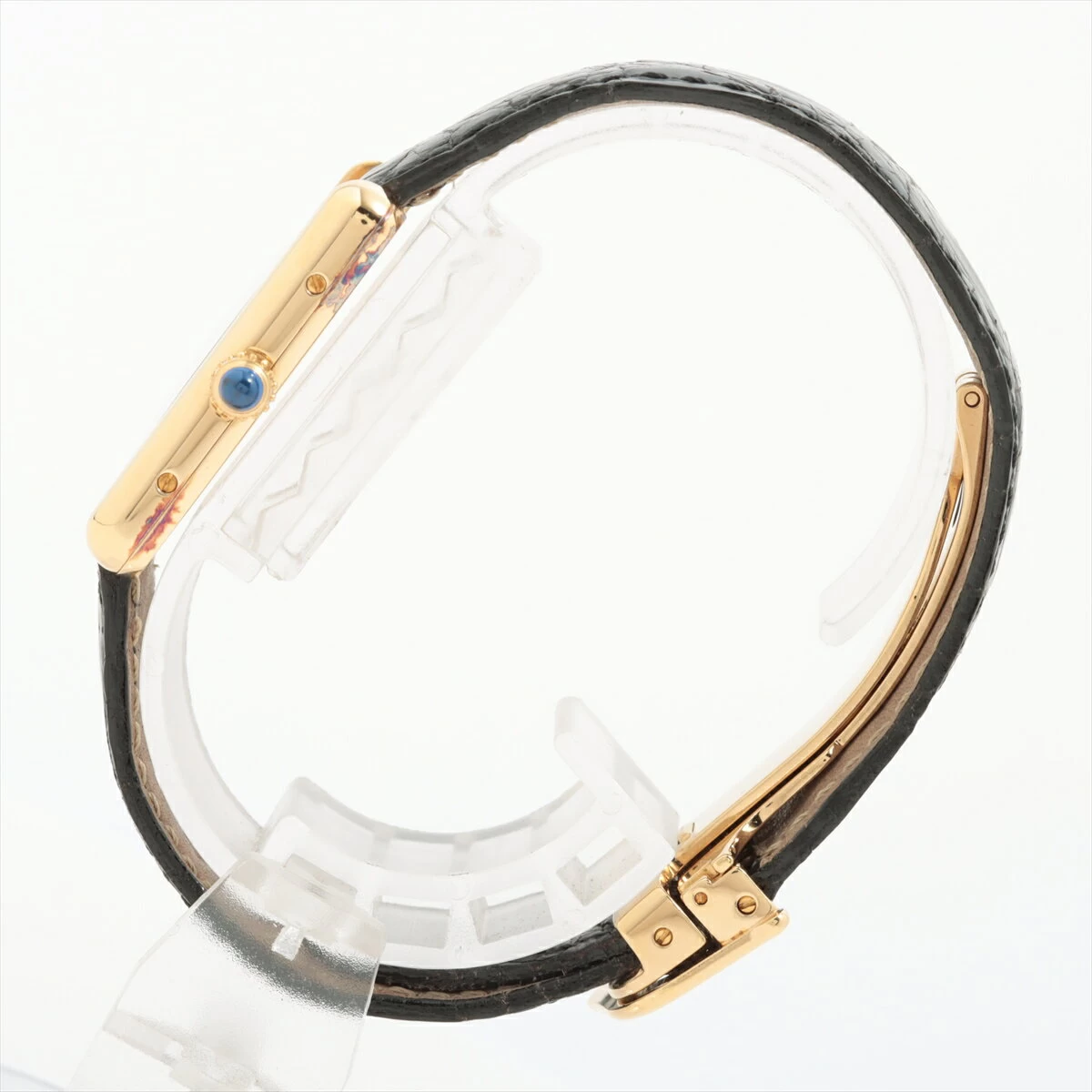 Cartier Must Tank W1006254 925 x leather QZ white dial