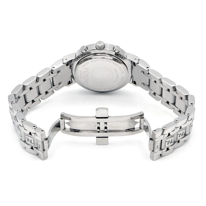  Fendi Ladies Zucca Chrono Battery Replacement/Brand New Finished Chronograph White Shell Dial Quartz 