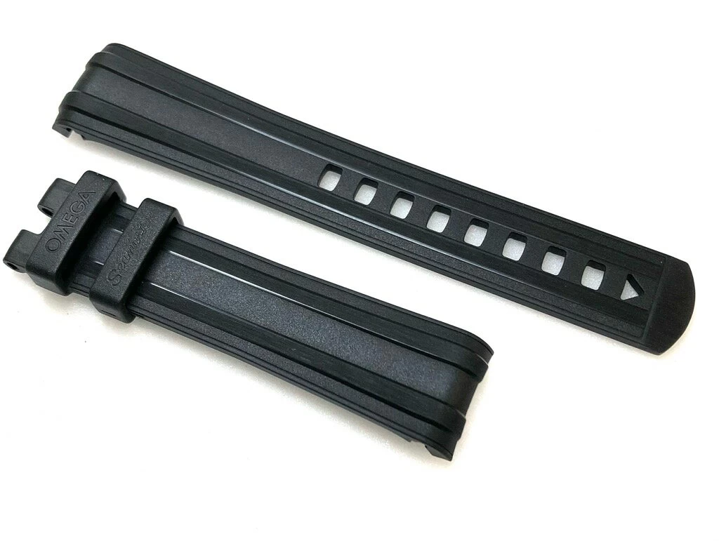 Unused Omega Belt Genuine Band Seamaster Rubber Belt Rubber Material 20mm Black CVZ010126 Black Replacement Belt OMEGA Watch Parts 