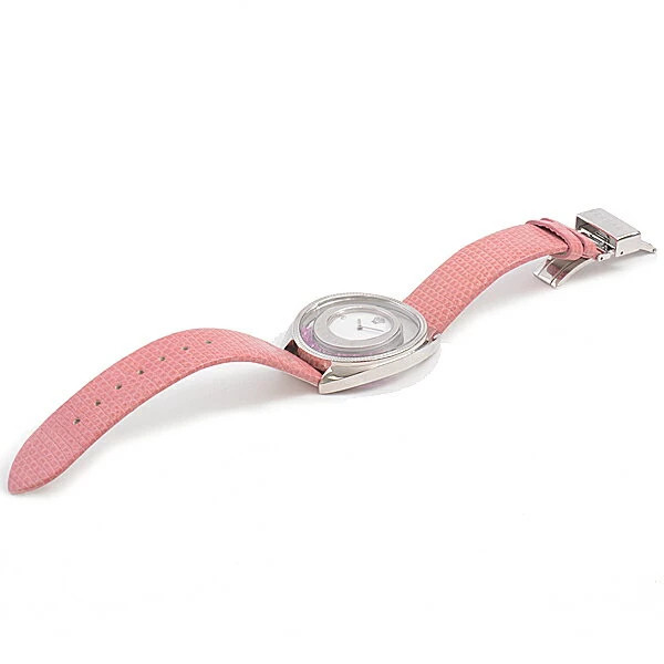 [Settlement sale period extended! Until 3/5!] Versace Destiny Precious Womens Leather Strap Pink Stone Shell Dial VERSACE