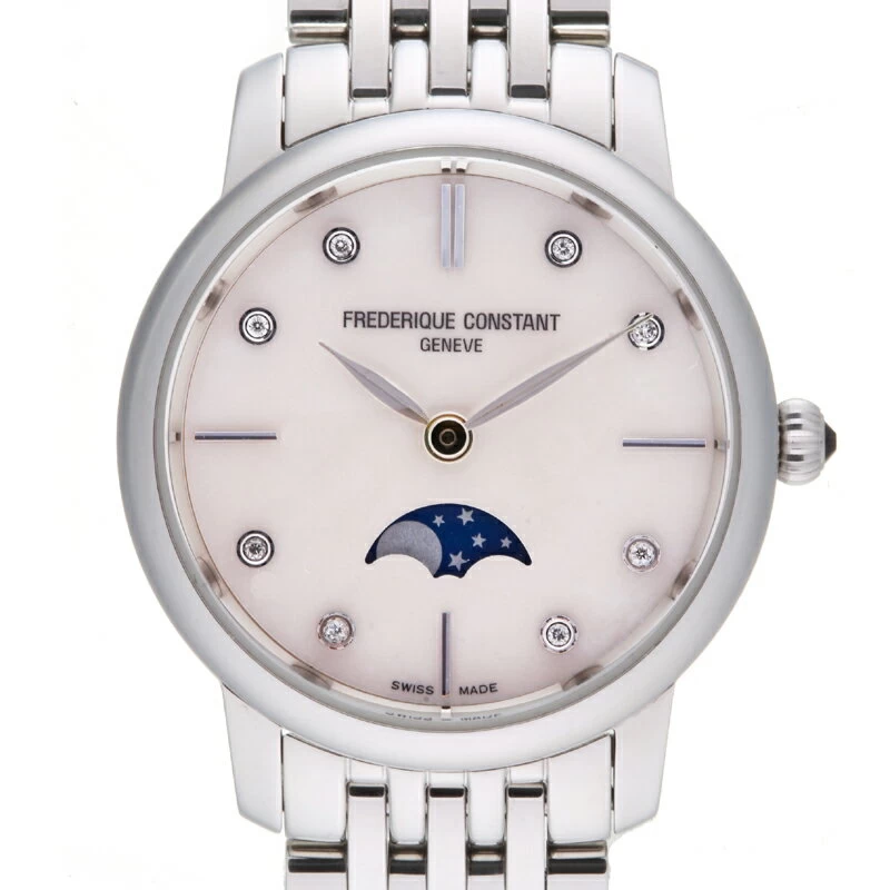 [Hanno Main Store] Frederick Constant Slimline Moon Phase 8P Diamond Ladies 206MPWD1S6B DH60481 