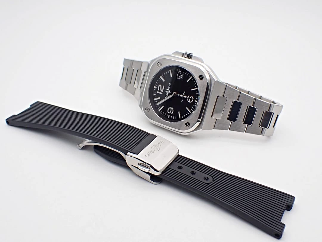 Bell & Ross Bell & Ross Watch BR05 BLACK STEEL 40mm SS Automatic Rewinder with Rubber Belt A+ [Daishin Jikpo] Control Number: B-2178
