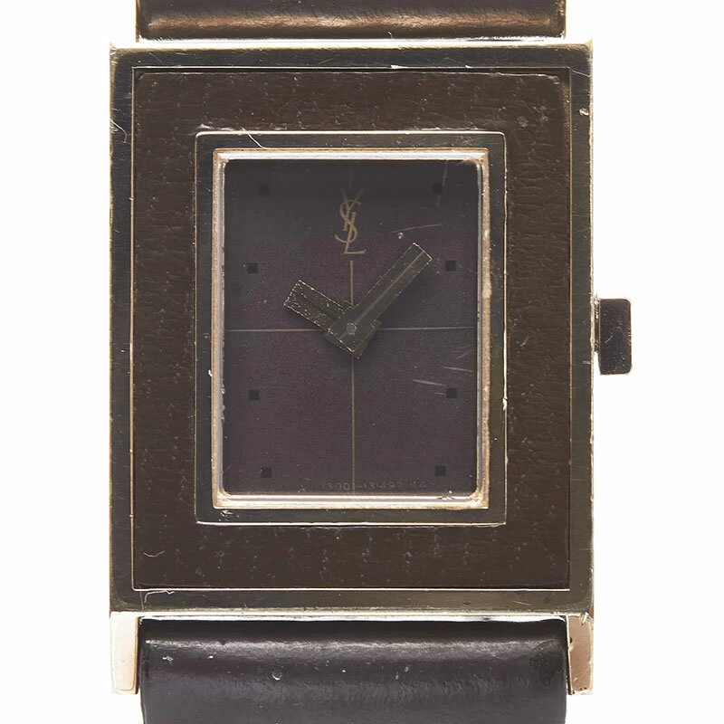 Saint Laurent Belt (external product) 4-131304YO Quartz Brown Dial Stainless Steel Leather Ladies SAINT LAURENT 