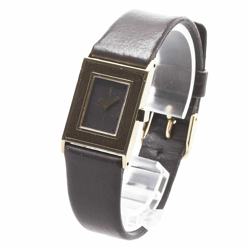 Saint Laurent Belt (external product) 4-131304YO Quartz Brown Dial Stainless Steel Leather Ladies SAINT LAURENT 