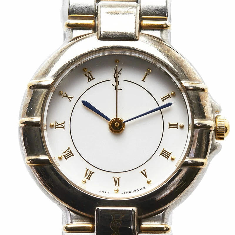 Saint Laurent 4630-E63468Y Quartz White Dial Stainless Steel Ladies SAINT LAURENT 