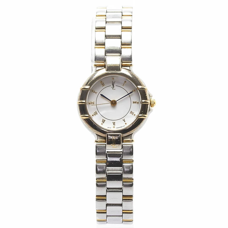 Saint Laurent 4630-E63468Y Quartz White Dial Stainless Steel Ladies SAINT LAURENT 