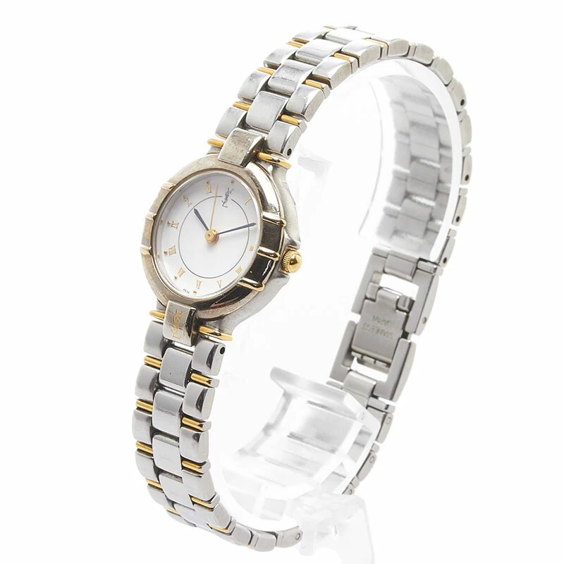 Saint Laurent 4630-E63468Y Quartz White Dial Stainless Steel Ladies SAINT LAURENT 