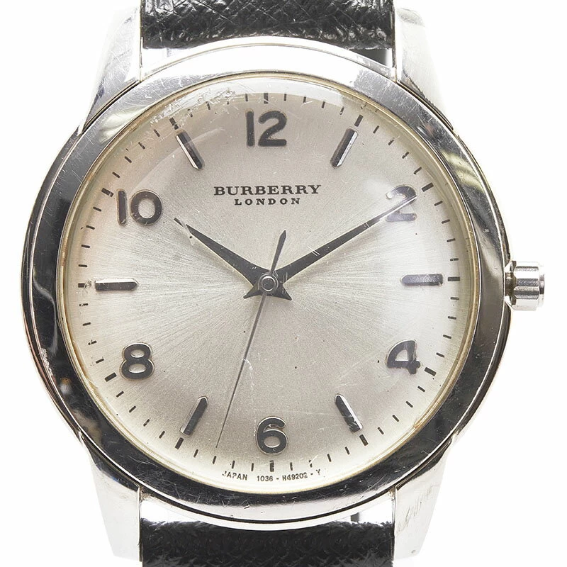 Burberry belt (external product) 1036-H27678TA quartz silver dial stainless steel leather BURBERRY 