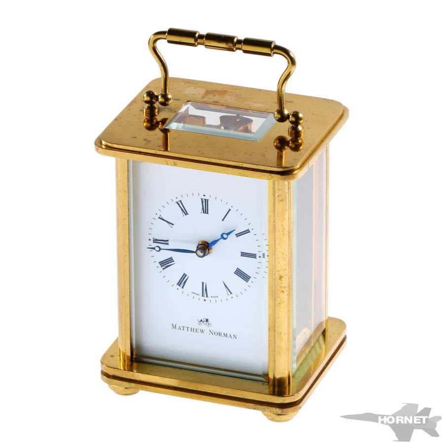 MATTHEW NORMAN Matthew Norman Carriage Clock Table Clock Hand Roll 1754 White Dial GP [Watch] 2210293