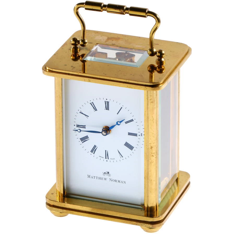 MATTHEW NORMAN Matthew Norman Carriage Clock Table Clock Hand Roll 1754 White Dial GP [Watch] 2210293
