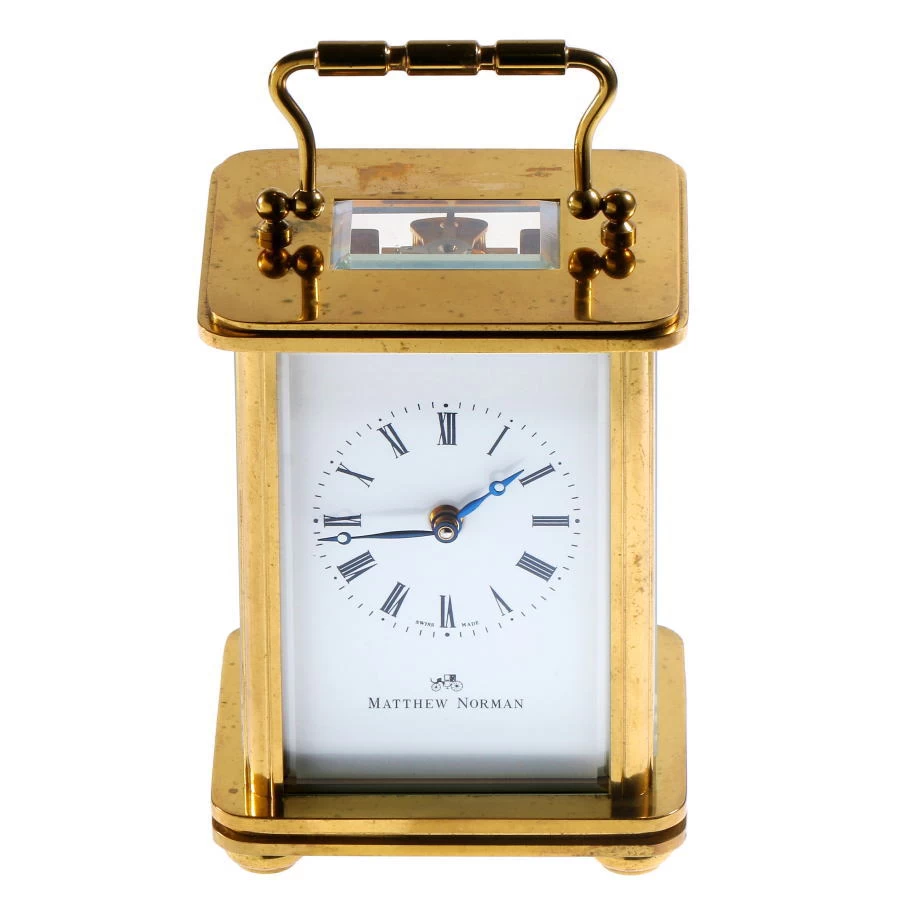 MATTHEW NORMAN Matthew Norman Carriage Clock Table Clock Hand Roll 1754 White Dial GP [Watch] 2210293