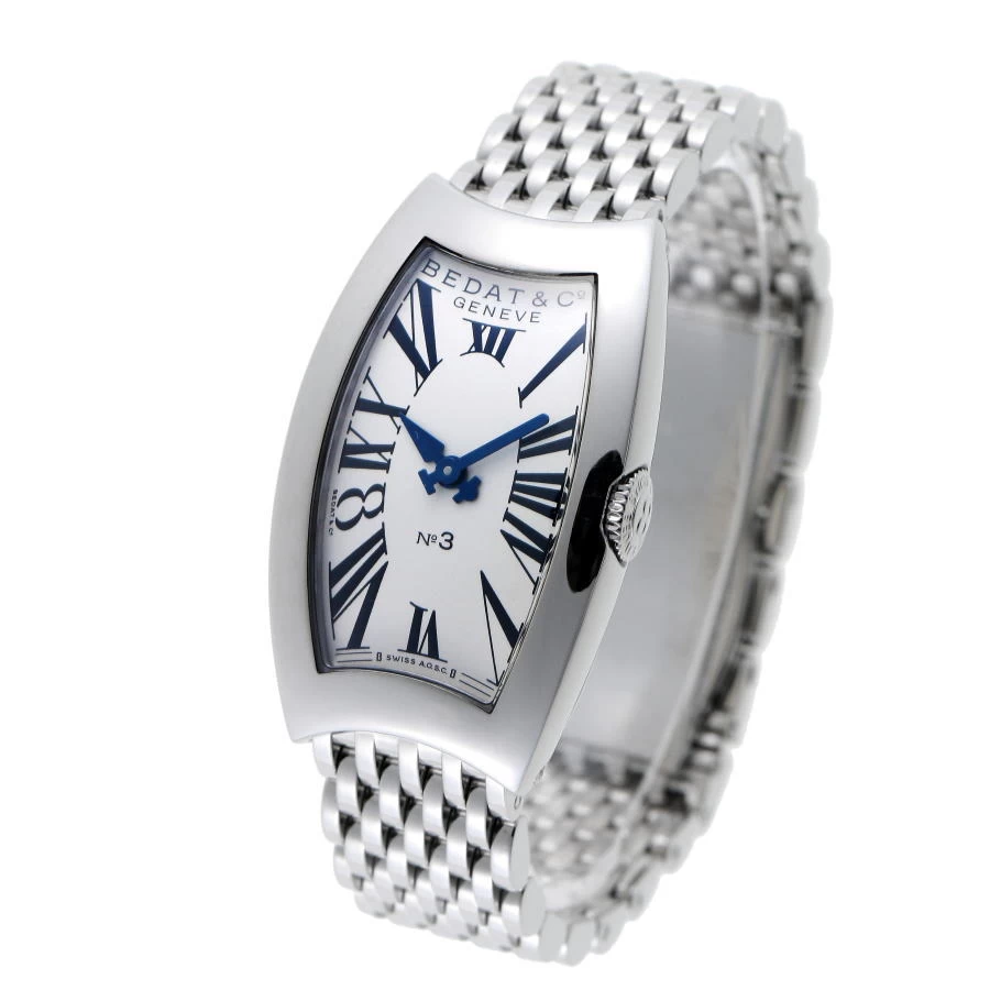 BEDAT & CO Beda & Company Number 3 No.3 Tonneau Watch Quartz 384 Silver Dial SS [Watch] 2310056