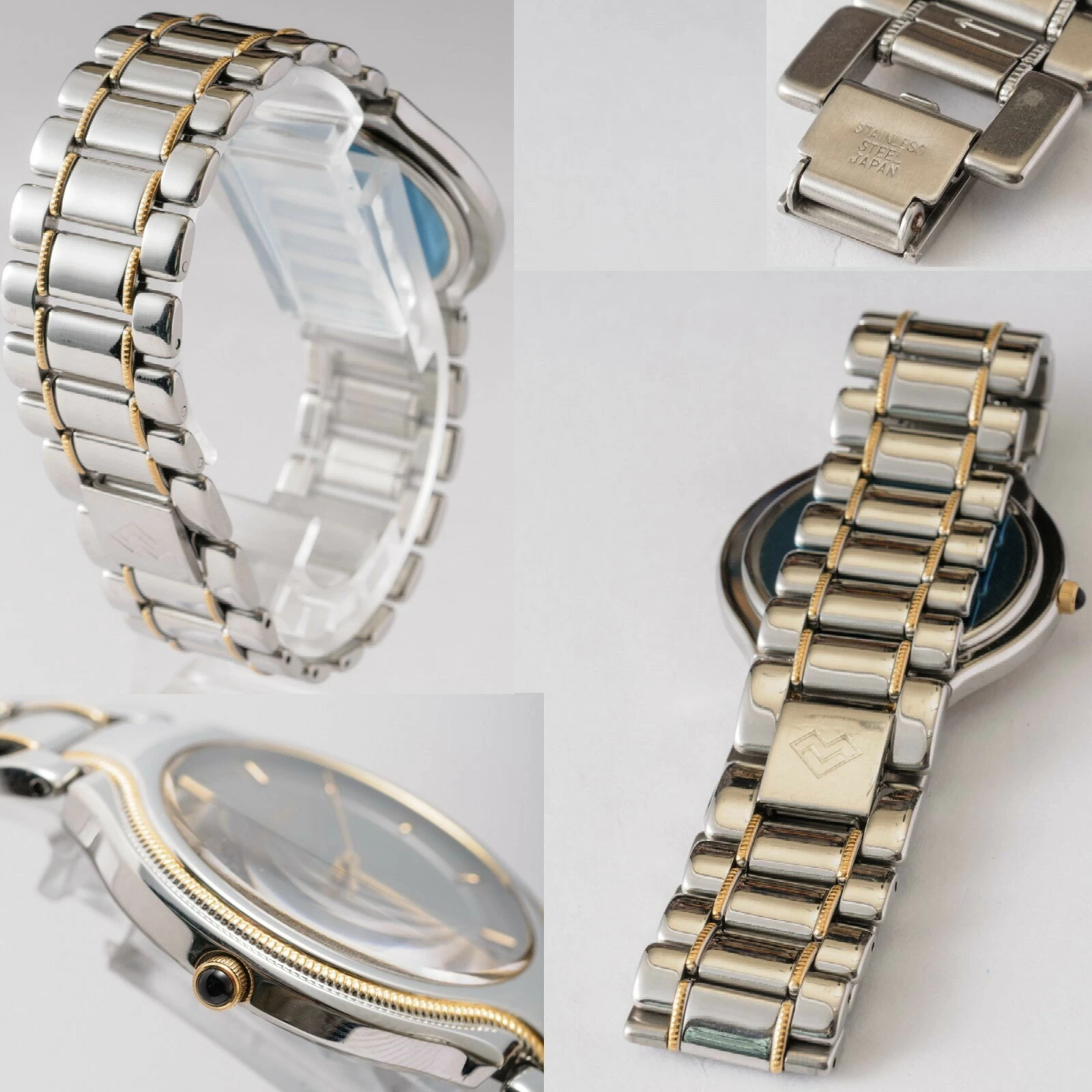 Genuine, Almost Brand New Mario Valentino Quartz Watch with Stylish Gold Lines in a Silver Case, Wrist Circumference is 18,5 cm, Comes with 1 Month Warranty 290310-14