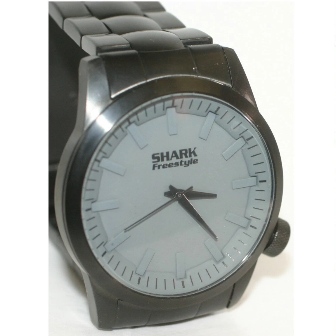 Genuine Complete Beautiful Shark Freestyle Gentleman's Black Big Watch A126-11 50m Waterproof with 1 Month Warranty ○A14-77