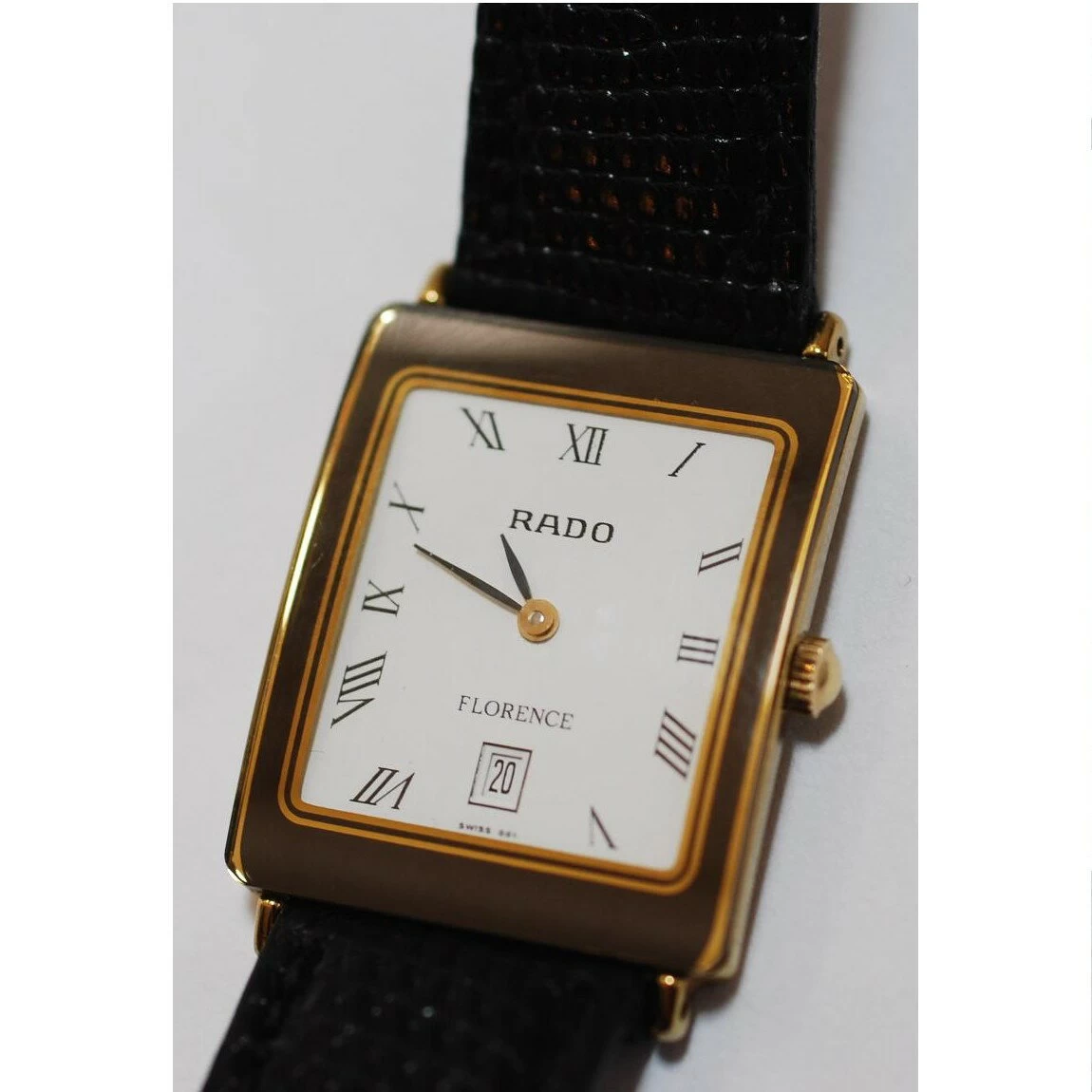 Genuine Complete Rado Gentleman's Square Slim Watch, Florence Sapphire Glass, 1 Month Guarantee Included ○A15-51