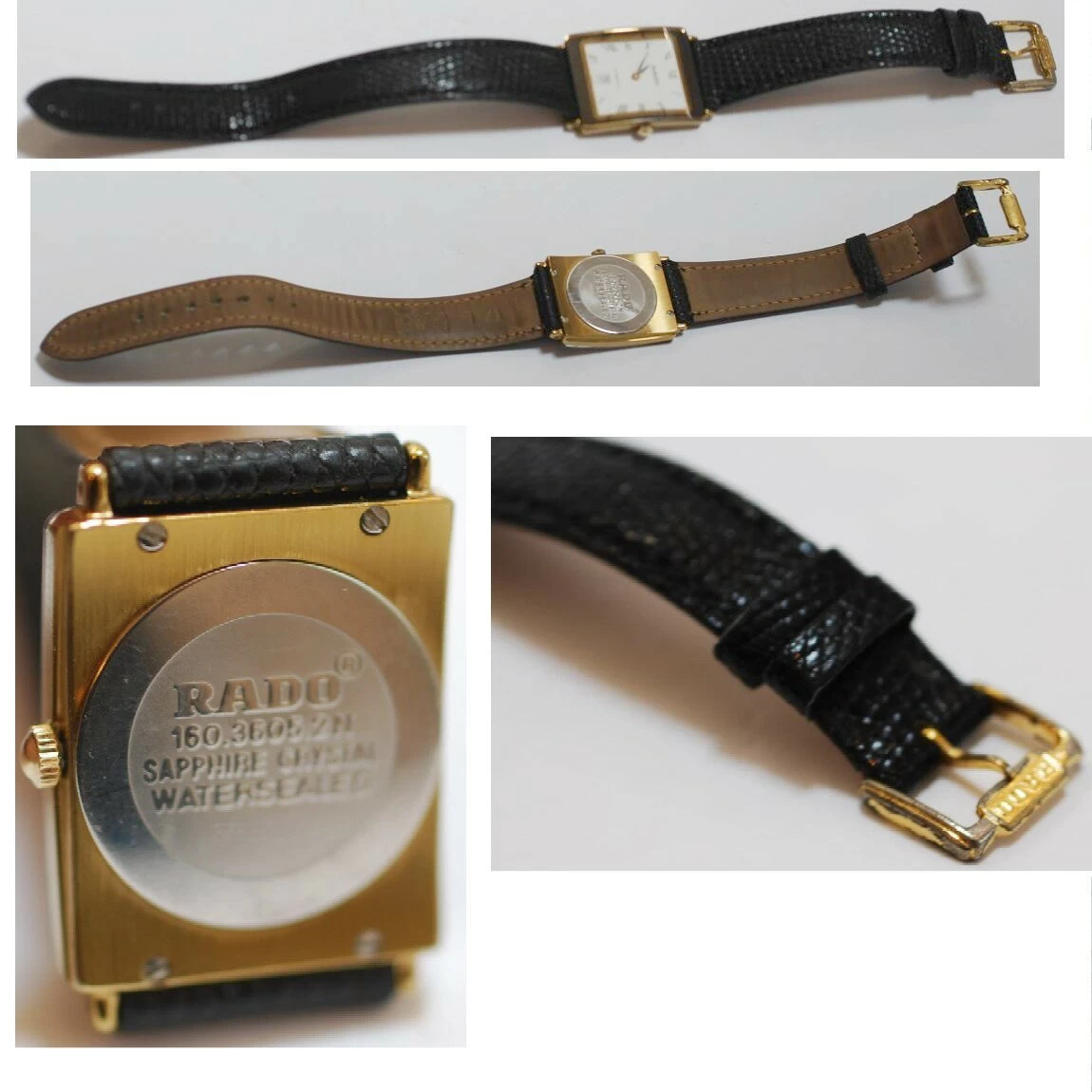 Genuine Complete Rado Gentleman's Square Slim Watch, Florence Sapphire Glass, 1 Month Guarantee Included ○A15-51