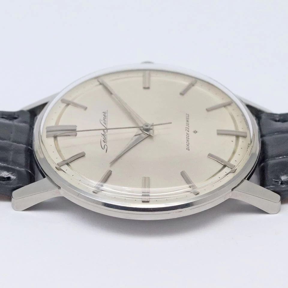 Seiko Liner Ref.J15001 Cal.3140 VINTAGE ANTIQUE SEIKO LINER J15001E SS CIRCLE LINE SD DIAL Cal.3140 23 Ishitemaki OH PAID 1962/7 Manufacture (Showa 37) Overhauled [Brand] [PAWN SHOP]