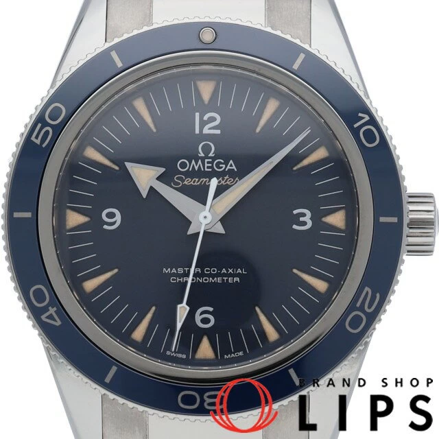 Omega Seamaster 300 Master Co-Axial Chronometer 41mm 233.90.41.21.03.001 Box Warranty Titanium Watch Blue Good Condition 