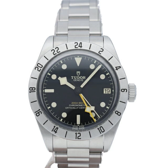 Tudor Black Bay Pro Warranty Period (2022.11) M79470-0001 Box Warranty SS Watch Black Finish Good Condition 