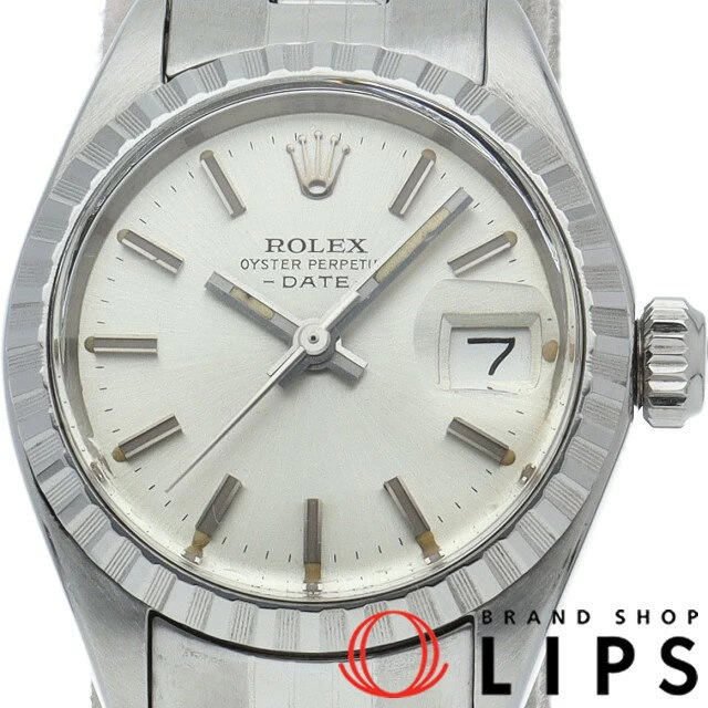 Rolex Oyster Perpetual Date Antique 6924 (3) No SS Ladies Watch Silver Finish Good Condition