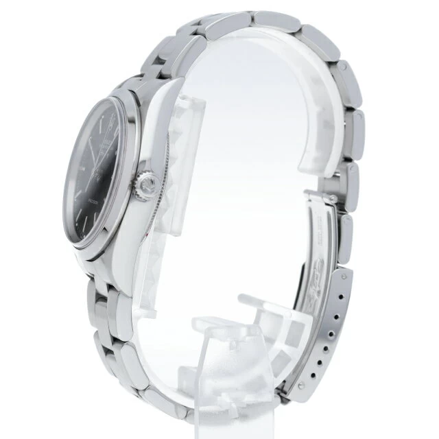 Rolex Air King Warranty (2006.07) 14000M (F) Box Warranty SS Watch Black Finish Good Condition