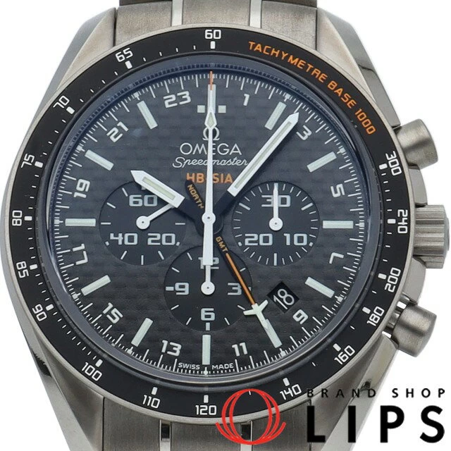 Omega Speedmaster HB-SIA GMT Co-Axial Solar Impulse Warranty Period (2019.08) 321.90.44.52.01.001 Box Warranty Titanium Watch Black Good Condition