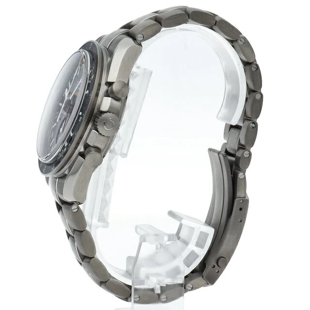 Omega Speedmaster HB-SIA GMT Co-Axial Solar Impulse Warranty Period (2019.08) 321.90.44.52.01.001 Box Warranty Titanium Watch Black Good Condition