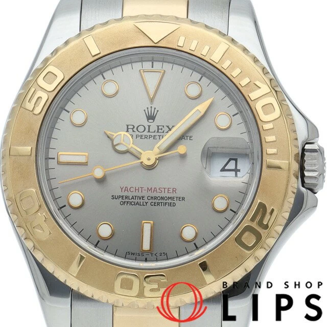 Rolex Yacht Master Boys Watch Yacht-Master Boyz 68623 (T) Box Warranty K18YG/SS Unisex Watch Grey Finished 1996 Beautiful