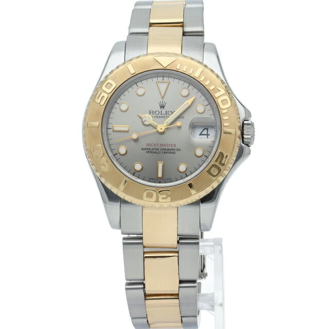 Rolex Yacht Master Boys Watch Yacht-Master Boyz 68623 (T) Box Warranty K18YG/SS Unisex Watch Grey Finished 1996 Beautiful