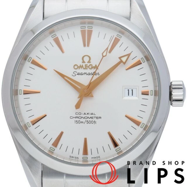Omega Seamaster Aqua Terra Co-Axial Chronometer 39.2mm Seamaster Aqua Terra Chronometer 39.2mm 2503.34 Box Warranty SS Watch White Finish Beautiful