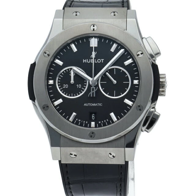 Hublot Classic Fusion Chronograph Titanium 42mm Classic Fusion Titanium Chronograph 541.NX.1171.LR Box Warranty Titanium/Rubber Watch Black Finished, Beautiful