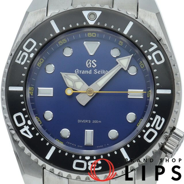 Seiko Grand Seiko Quartz Divers 43.6mm Sports Collection Grand Seiko Quartz Divers Sport Collection SBGX337 (9F61-0AL0) Box Warranty SS Watch Blue Finish Beautiful
