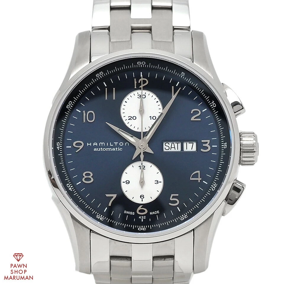 HAMILTON JAZZMASTER MAESTRO CHRONOGRAPH H32766143 AUTOMATIC SS BLUE 
