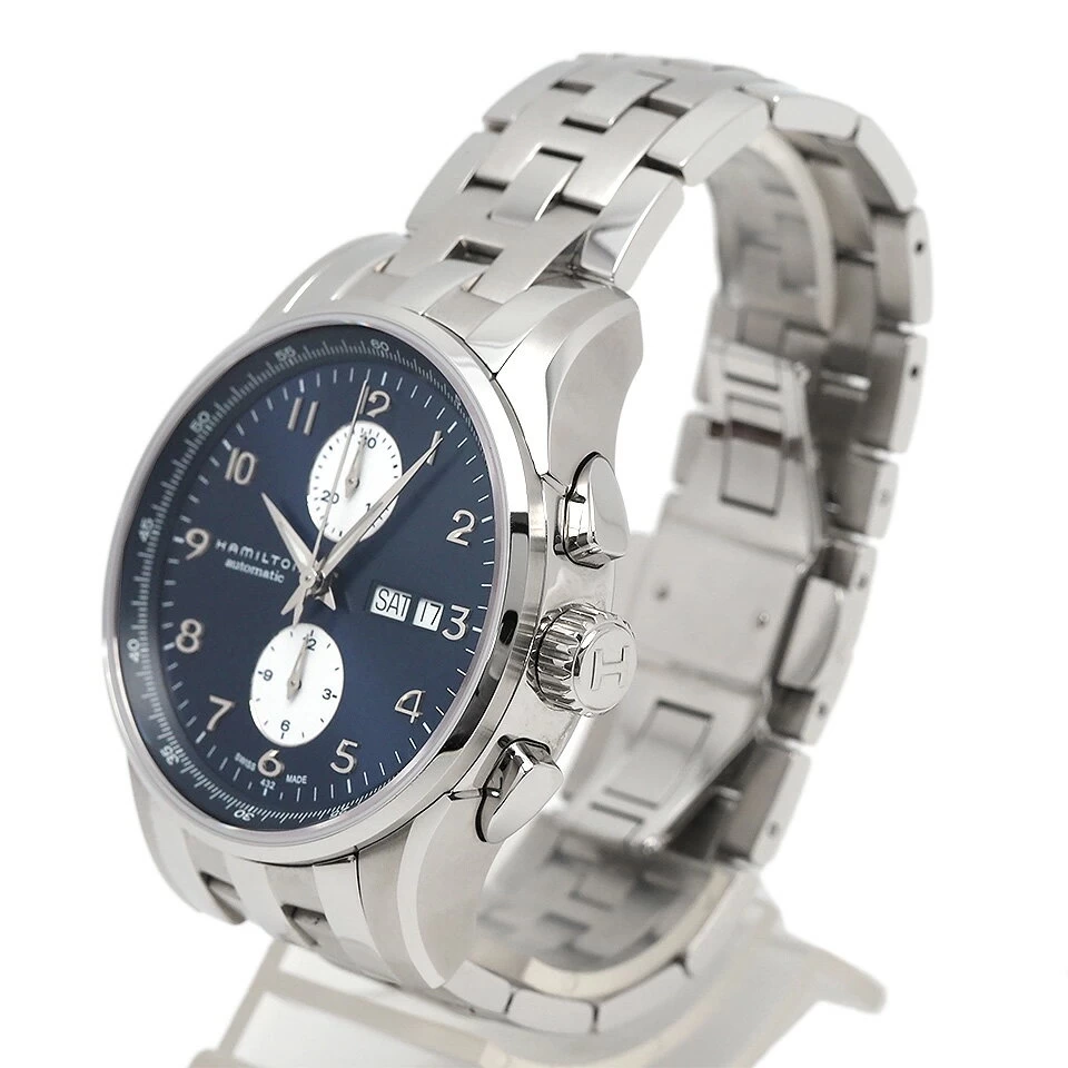HAMILTON JAZZMASTER MAESTRO CHRONOGRAPH H32766143 AUTOMATIC SS BLUE 