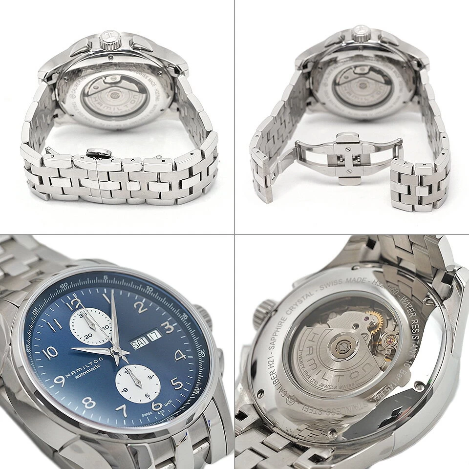 HAMILTON JAZZMASTER MAESTRO CHRONOGRAPH H32766143 AUTOMATIC SS BLUE 