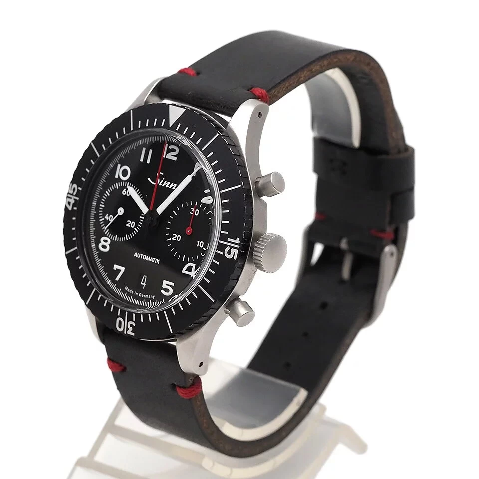 Sinn Jin Chronograph Limited to 500 pieces 158 Automatic SS x Leather Black 