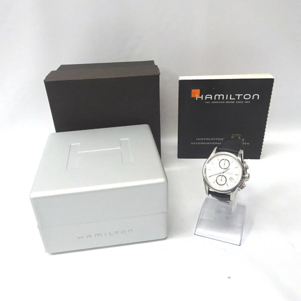 Hamilton Jazzmaster Automatic Leather Belt H326160 Black x Silver Silver Dial HAMILTON Ft1122871