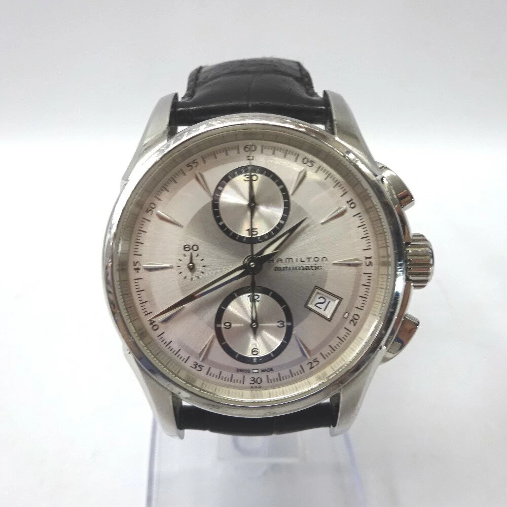 Hamilton Jazzmaster Automatic Leather Belt H326160 Black x Silver Silver Dial HAMILTON Ft1122871