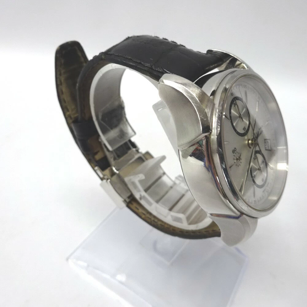 Hamilton Jazzmaster Automatic Leather Belt H326160 Black x Silver Silver Dial HAMILTON Ft1122871