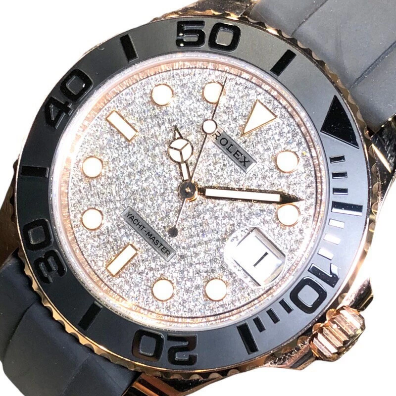 ROLEX ROLEX YACHTMASTER 37 PAVE DIAMOND 268655 SELF-WIND 