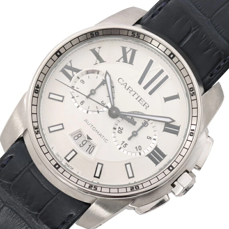 Cartier Cartier Calibre de Cartier Chronograph Automatic White Dial W7100046 