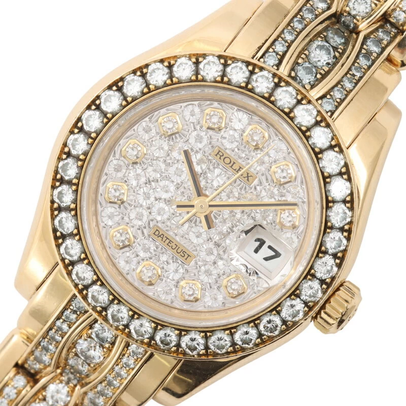 ROLEX ROLEX DATEJUST PEARLMASTER Z NO. 80298 SILVER AUTOMATIC WOMEN 