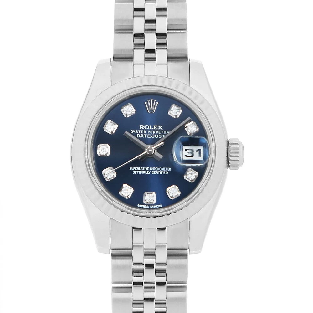 Rolex Datejust 10P Diamond 179174G Blue Random Number Ladies [36 Loans, No Interest Rate]
