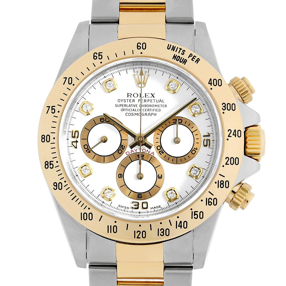 Rolex Cosmograph Daytona 8P Diamond 16523G White U Number (16F4ROAU0861)