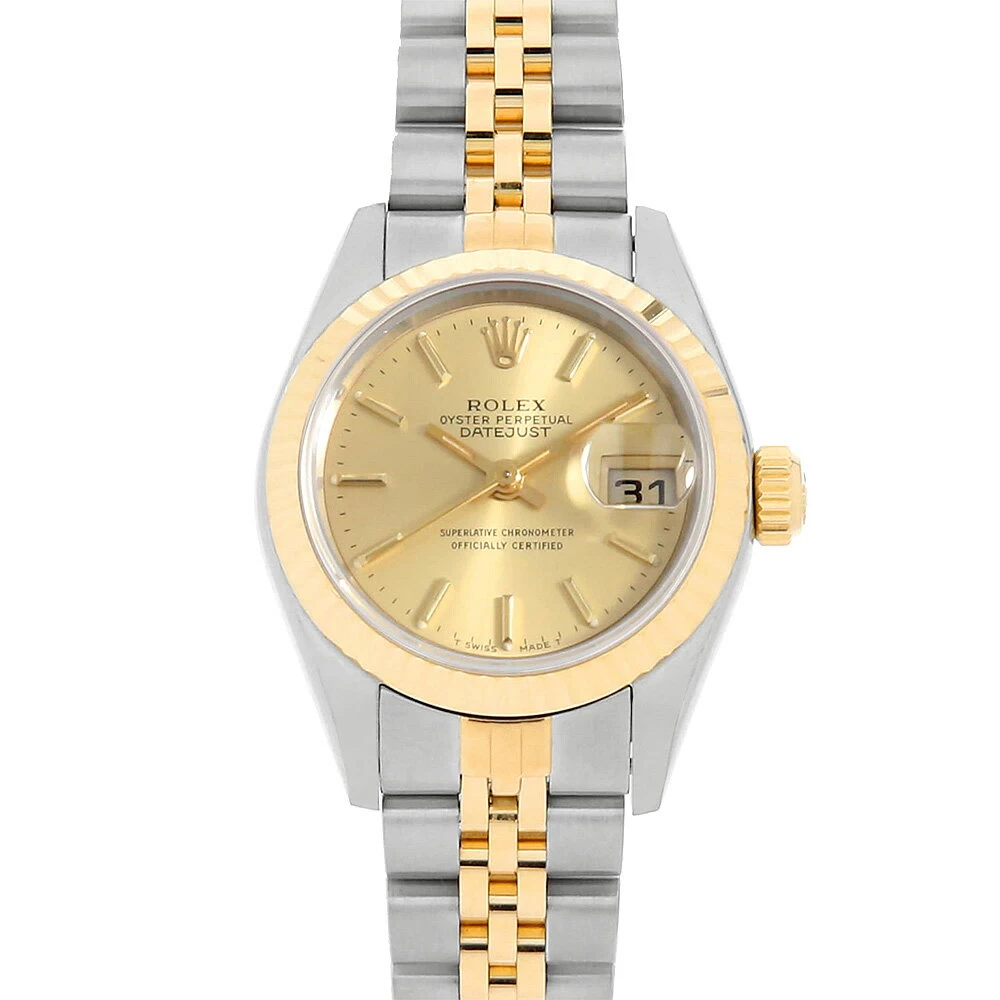 Rolex Datejust 69173 Champagne Bar C Number Ladies [36 Loans Payment No Interest]
